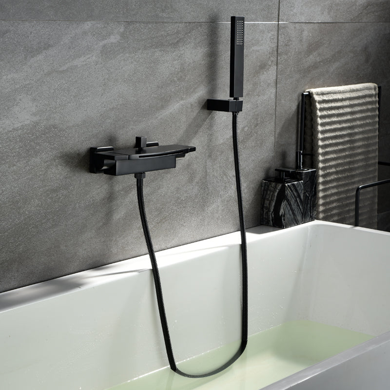 Contemporary Metal Bathtub Faucet Double-Handle Bathroom Faucet