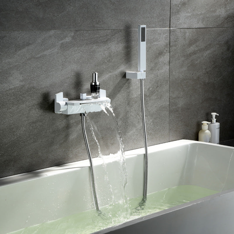 Contemporary Metal Bathtub Faucet Double-Handle Bathroom Faucet