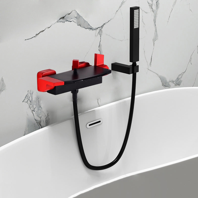 Contemporary Metal Bathtub Faucet Double-Handle Bathroom Faucet