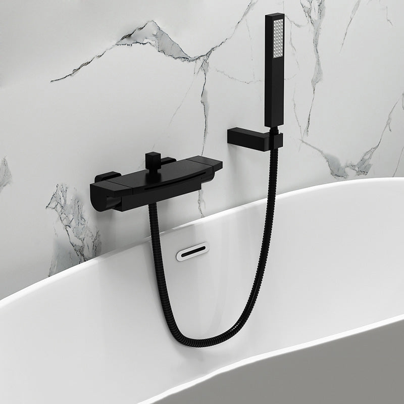 Contemporary Metal Bathtub Faucet Double-Handle Bathroom Faucet