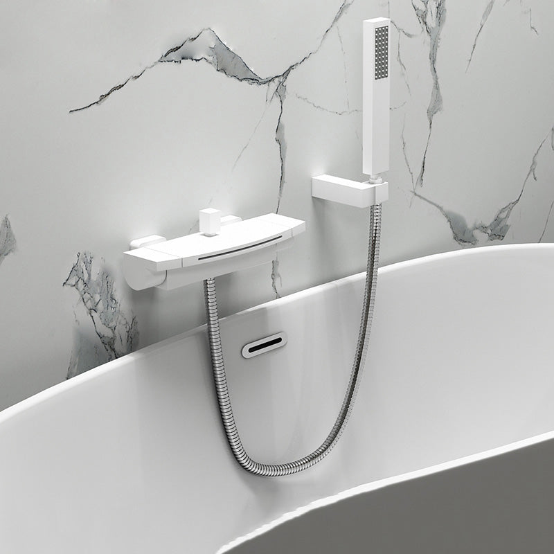 Contemporary Metal Bathtub Faucet Double-Handle Bathroom Faucet