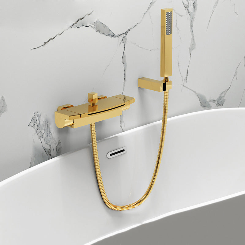 Contemporary Metal Bathtub Faucet Double-Handle Bathroom Faucet