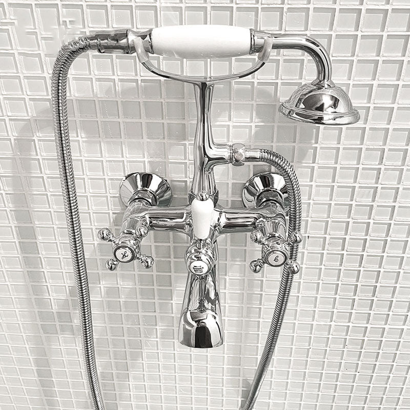 Traditional Wall Mounted Metal Claw Foot Tub Faucet Trim Low Arc Claw Tub Faucet Trim