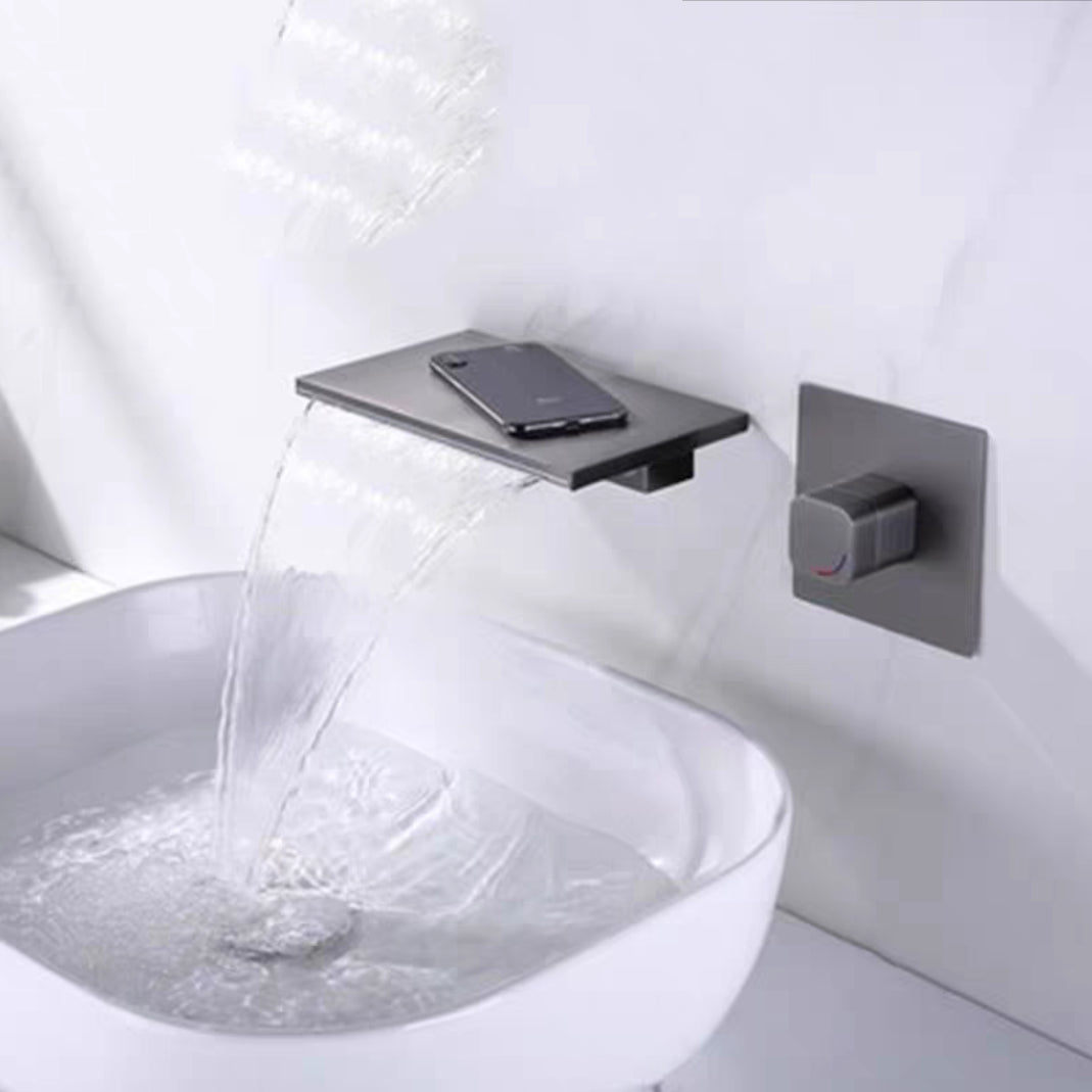 Waterfall Spout Tub Faucet Trim Metal Knob Handle Bathtub Faucet