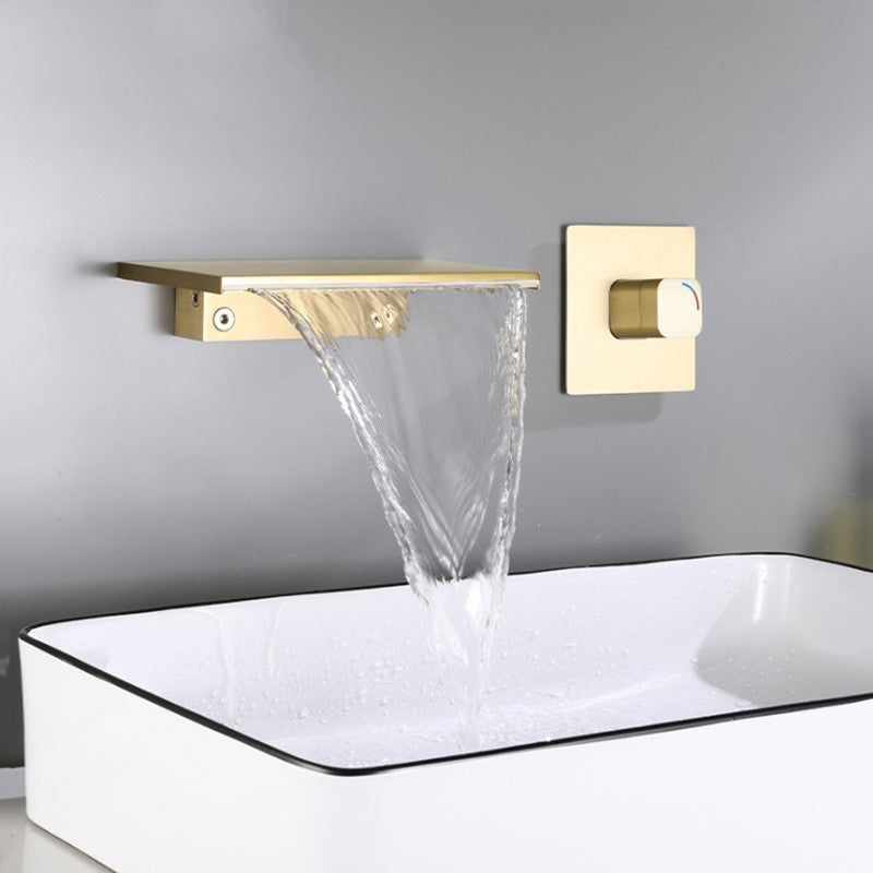Waterfall Spout Tub Faucet Trim Metal Knob Handle Bathtub Faucet