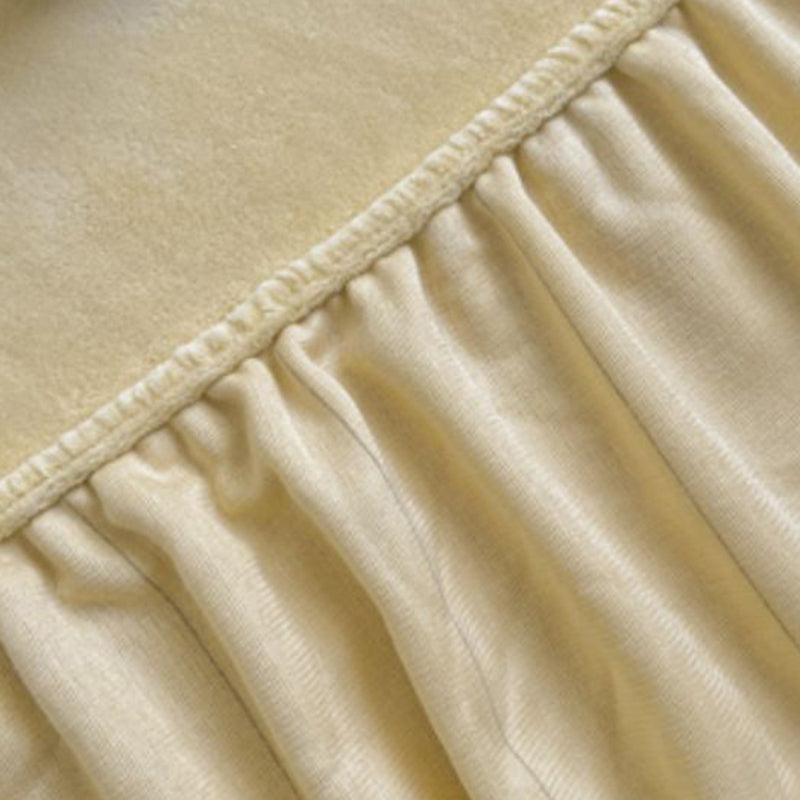 Soild Ultra Soft Fitted Sheet Modern Elegant Winter Bed Sheet Set