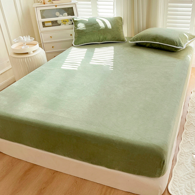 Soild Bed Sheet Set Cotton Modern Elegand Fitted Sheet for Bedroom