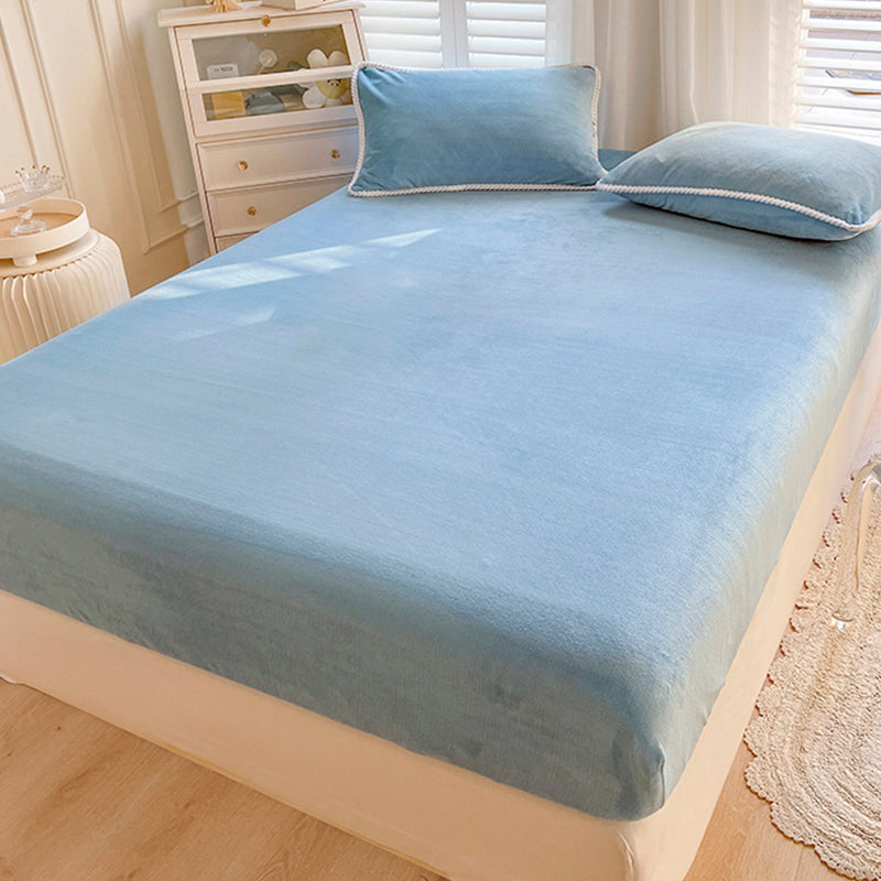 Soild Bed Sheet Set Cotton Modern Elegand Fitted Sheet for Bedroom