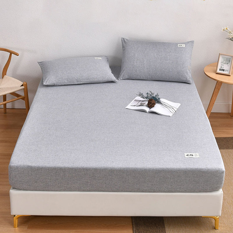 Modern Standard Bed Sheet Set Cotton Soild Sheet Set for Bedroom