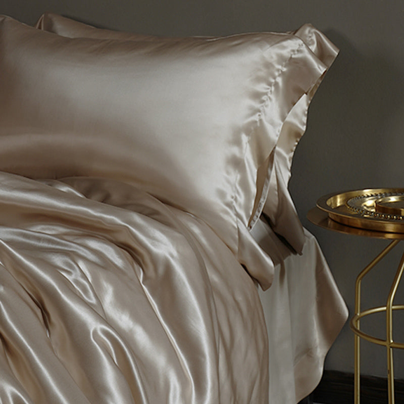 Rayon Elegand Fitted Sheet Modern Soild 3 Piece Bed Sheet Set