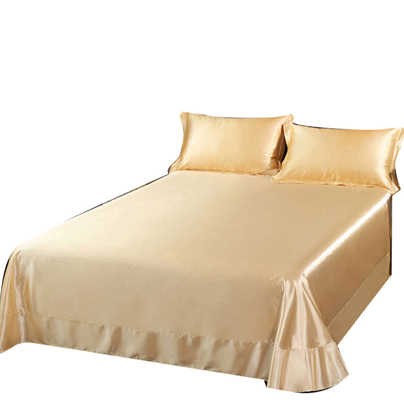 Rayon Elegand Fitted Sheet Modern Soild 3 Piece Bed Sheet Set