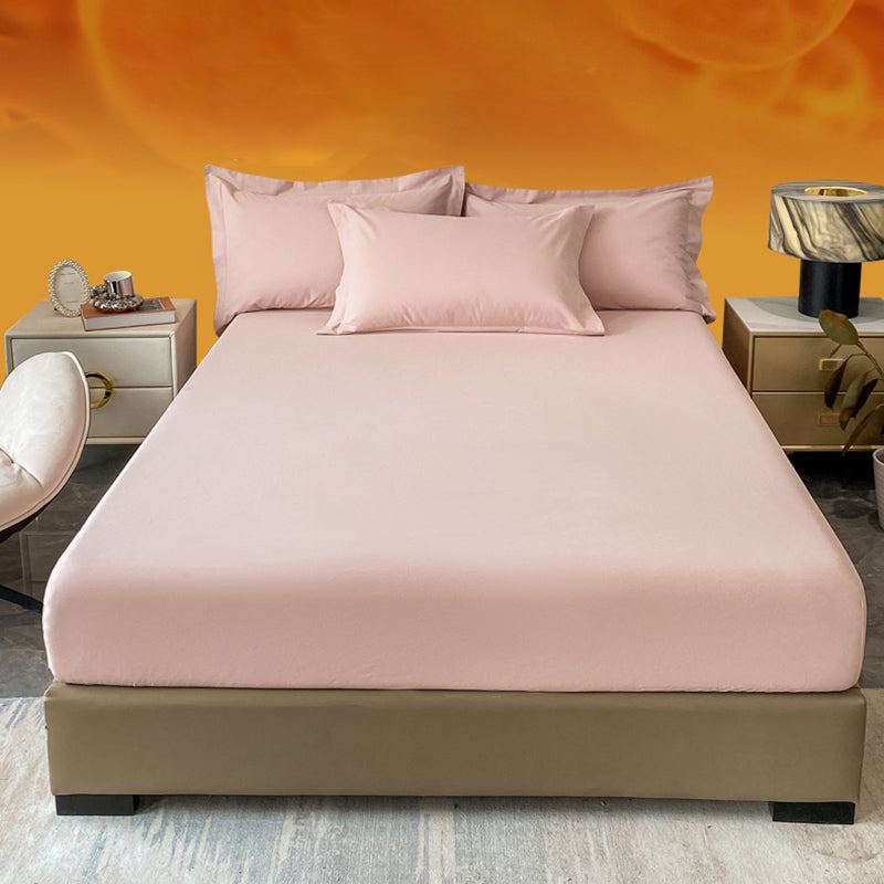Modern Soild Fitted Sheet Cotton Elegand Bed Sheet Set for Bedroom