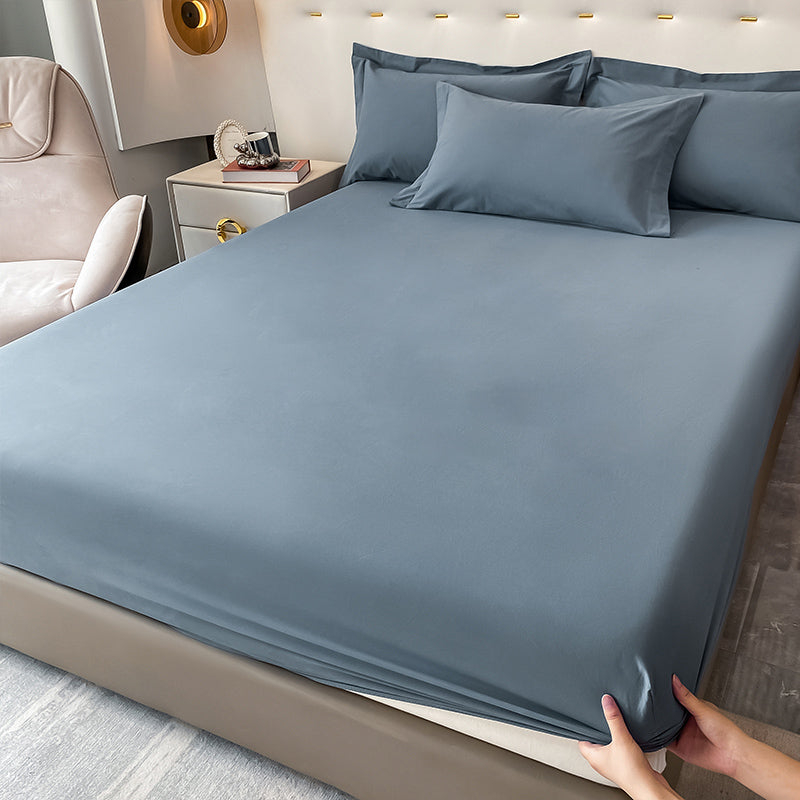 Modern Soild Fitted Sheet Cotton Elegand Bed Sheet Set for Bedroom