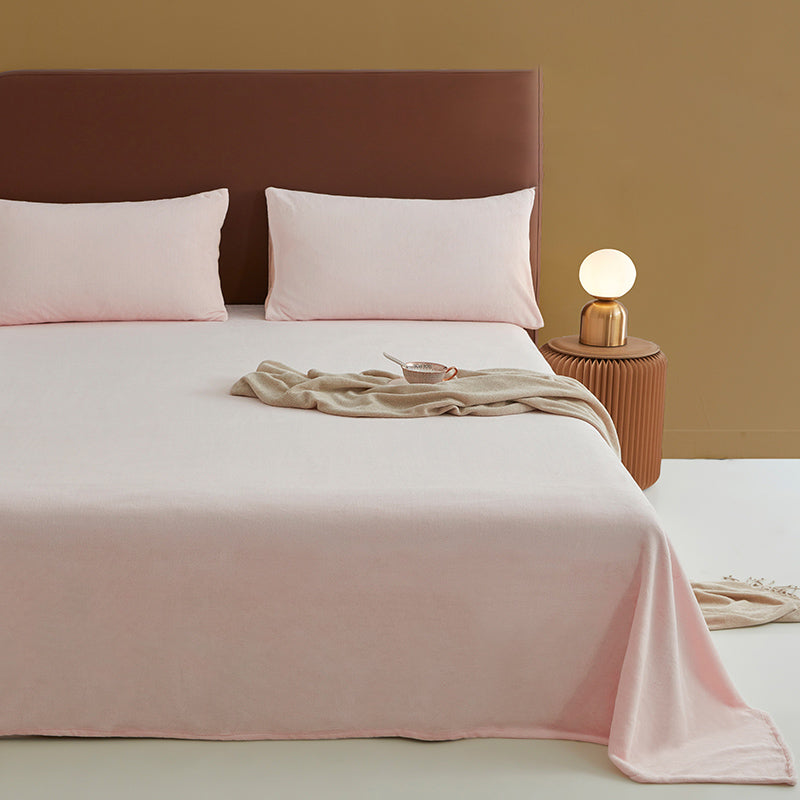 Super Soft Bed Sheet Set Modern Flannel Fitted Sheet for Bedroom