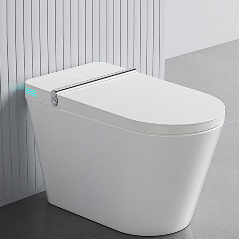 Contemporary Floor Mounted Flush Toilet Heated Seat Included Urine Toilet for Bathroom