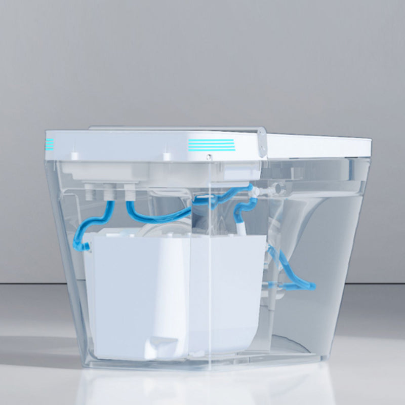 Contemporary Floor Mounted Flush Toilet Heated Seat Included Urine Toilet for Bathroom