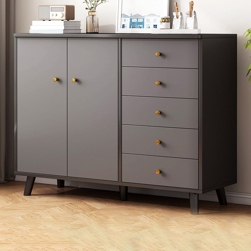 Ultra Modern Combo Dresser Wood Horizontal Storage Chest Dresser for Bedroom