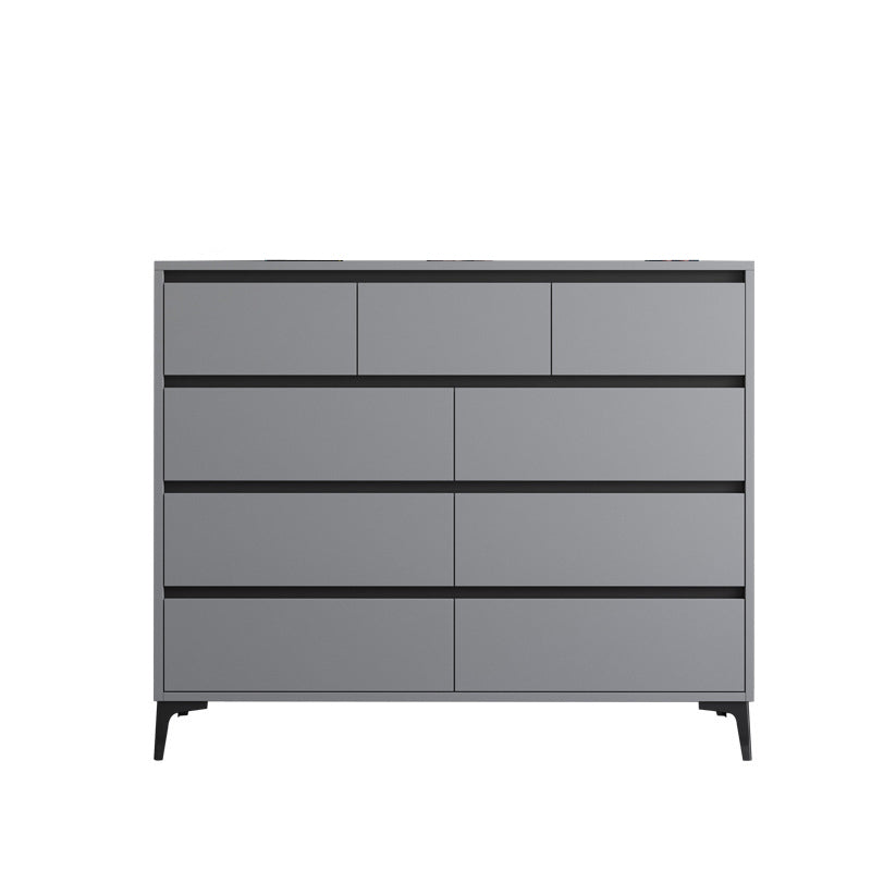 Contemporary Horizontal Double Dresser Wood Storage Chest Dresser for Bedroom