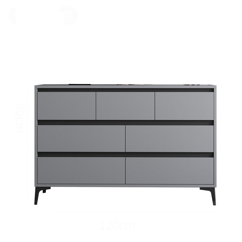 Contemporary Horizontal Double Dresser Wood Storage Chest Dresser for Bedroom