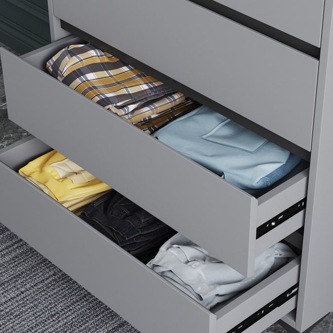 Contemporary Horizontal Double Dresser Wood Storage Chest Dresser for Bedroom