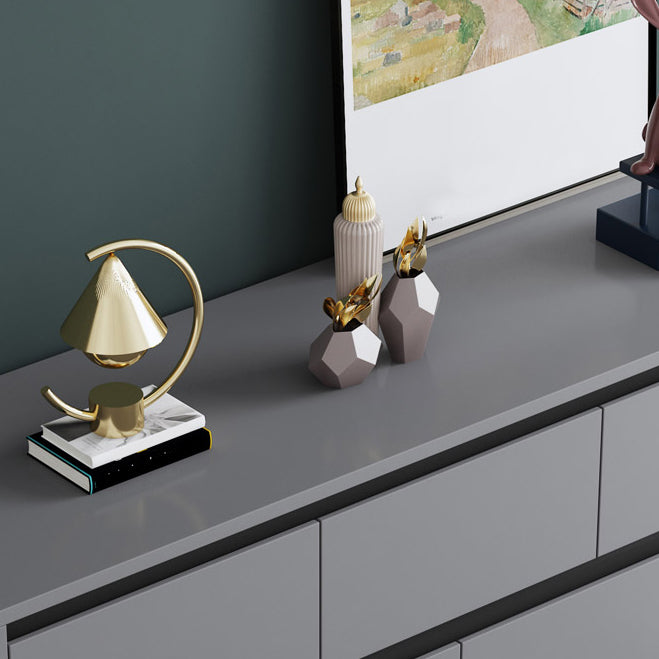 Contemporary Horizontal Double Dresser Wood Storage Chest Dresser for Bedroom