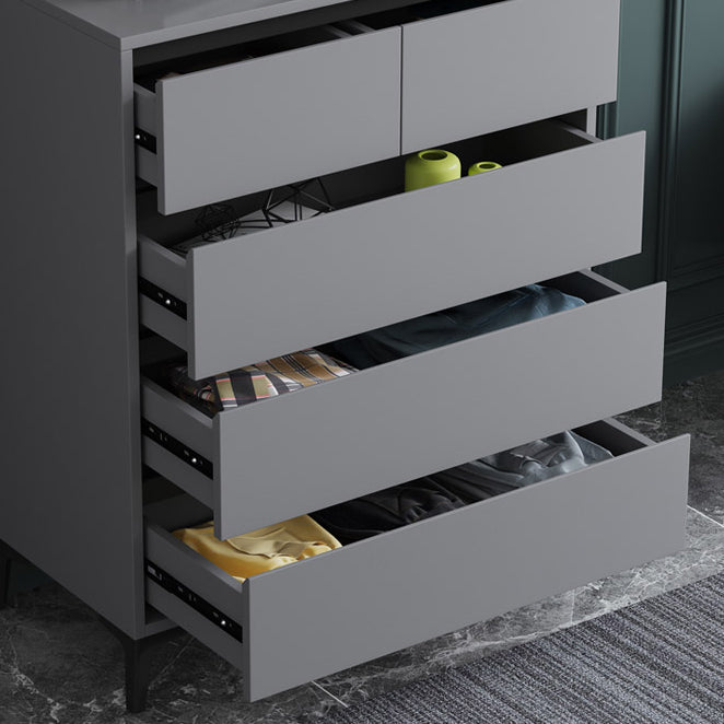 Contemporary Horizontal Double Dresser Wood Storage Chest Dresser for Bedroom