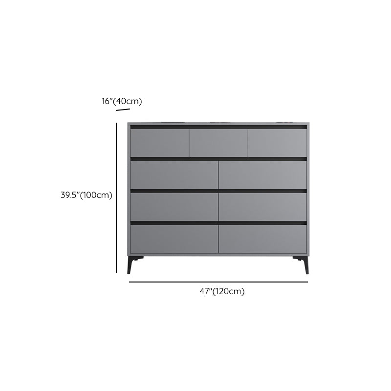 Contemporary Horizontal Double Dresser Wood Storage Chest Dresser for Bedroom