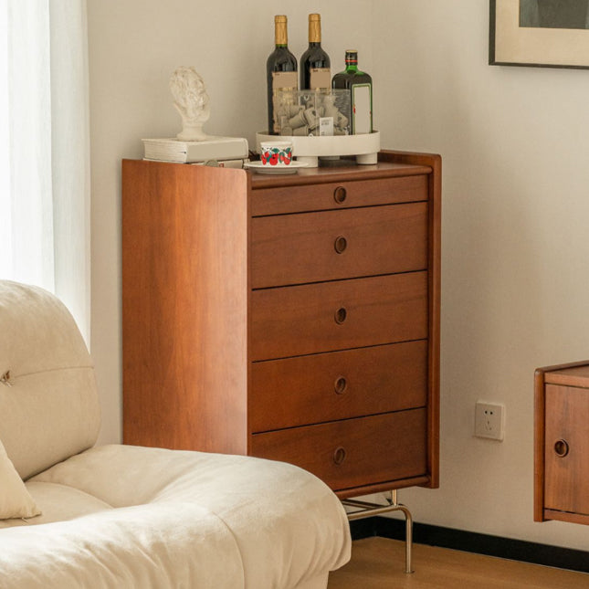 Contemporary Pine Double Dresser Horizontal Storage Chest Dresser for Bedroom