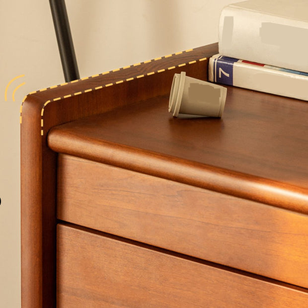 Contemporary Pine Double Dresser Horizontal Storage Chest Dresser for Bedroom