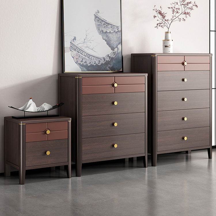 Contemporary Double Dresser Pine Horizontal Storage Chest Dresser for Bedroom