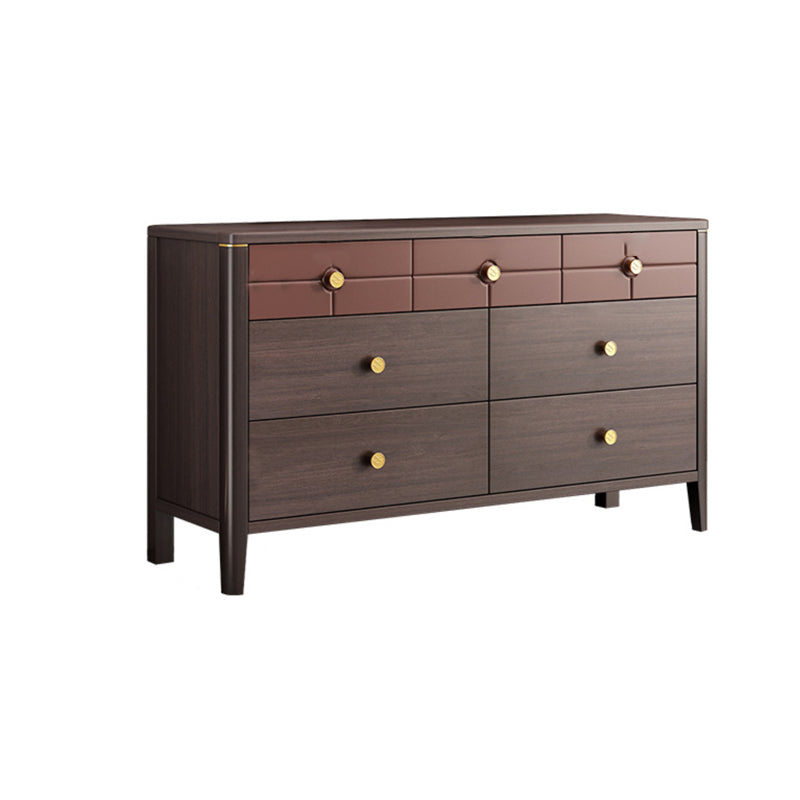 Contemporary Double Dresser Pine Horizontal Storage Chest Dresser for Bedroom