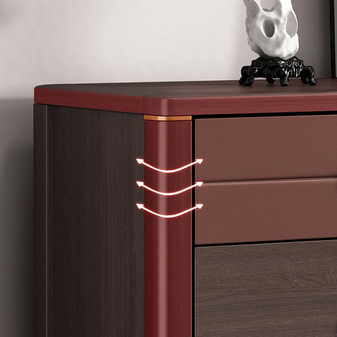 Contemporary Double Dresser Pine Horizontal Storage Chest Dresser for Bedroom