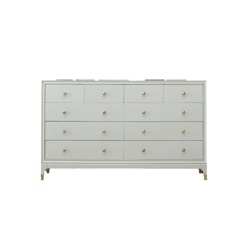 Classic Glam Double Dresser Cherry Horizontal Storage Chest Dresser for Bedroom