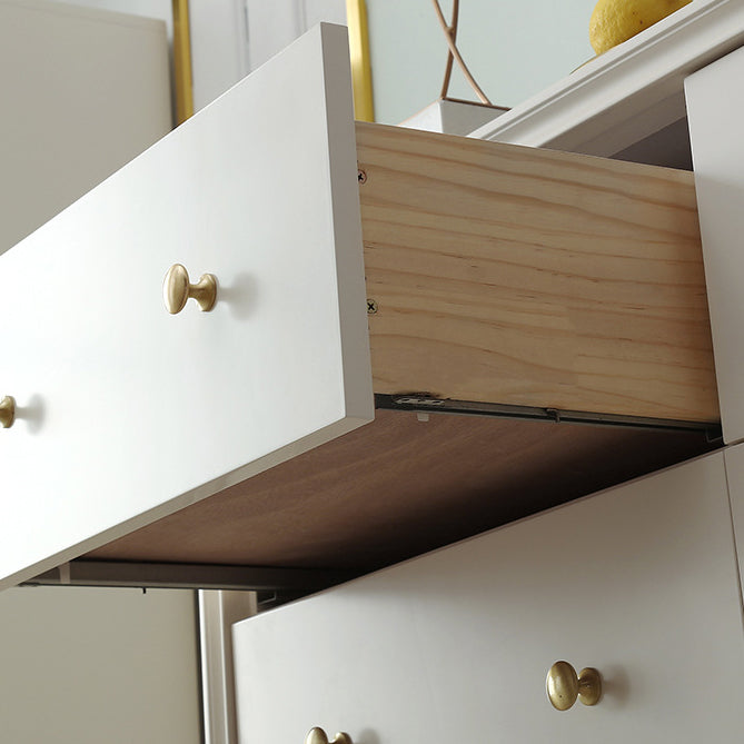 Classic Glam Double Dresser Cherry Horizontal Storage Chest Dresser for Bedroom