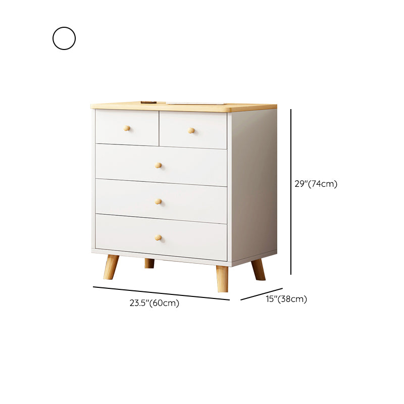 Modern Combo Dresser Wood Horizontal Storage Chest Dresser for Bedroom