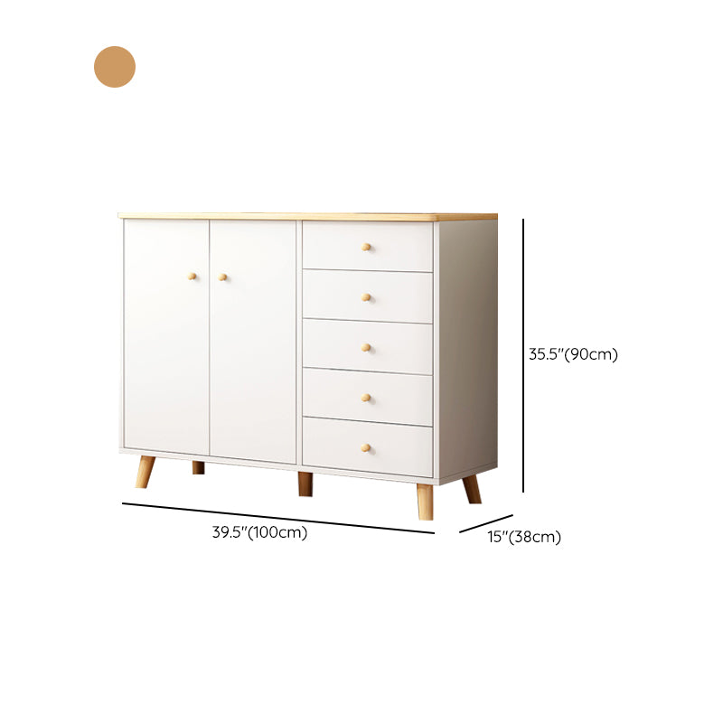 Modern Combo Dresser Wood Horizontal Storage Chest Dresser for Bedroom