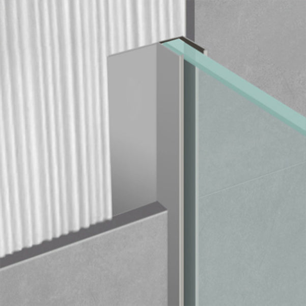 Fixed Frameless Shower Screen Half Partition Bathroom Shower Screen