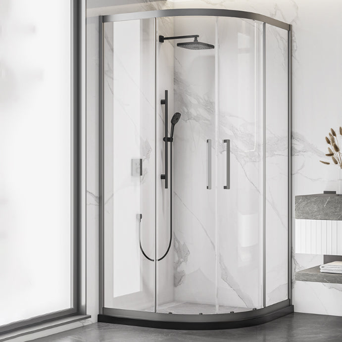 Full Frame Tempered Glass Shower Door Double Sliding Shower Door