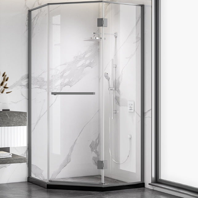 Semi Frameless Tempered Glass Shower Door Hinged Shower Door