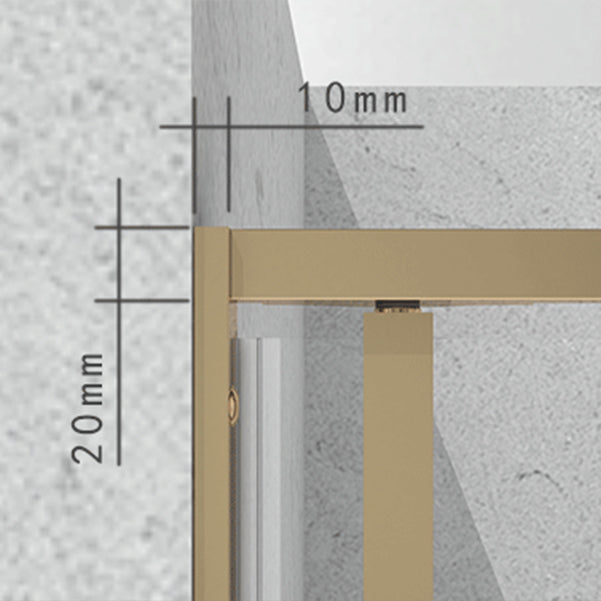 Semi Frameless Tempered Glass Shower Door Pivot Shower Doors