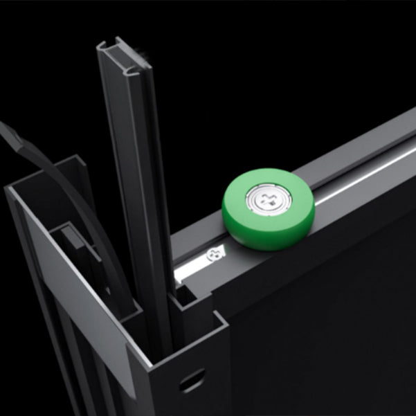 Matte Gray Bypass Shower Door Full Frame Tempered Glass Shower Door