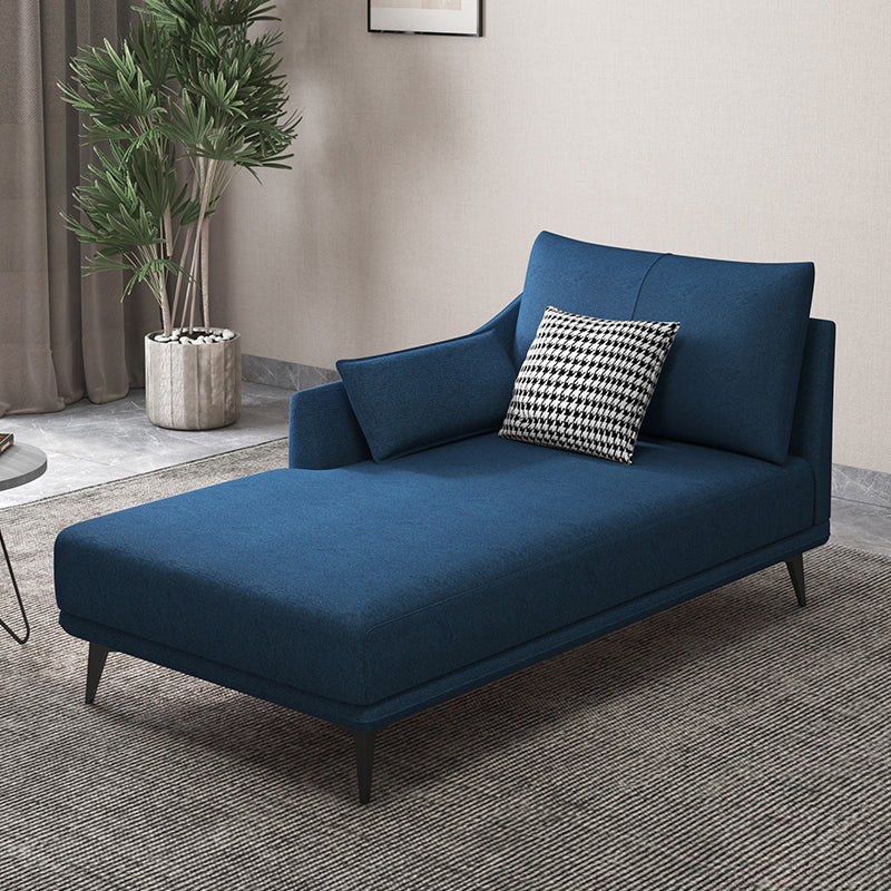 Nordic Cushioned Chaise Lounge Leather Chaise with Recessed Arms for Bedroom