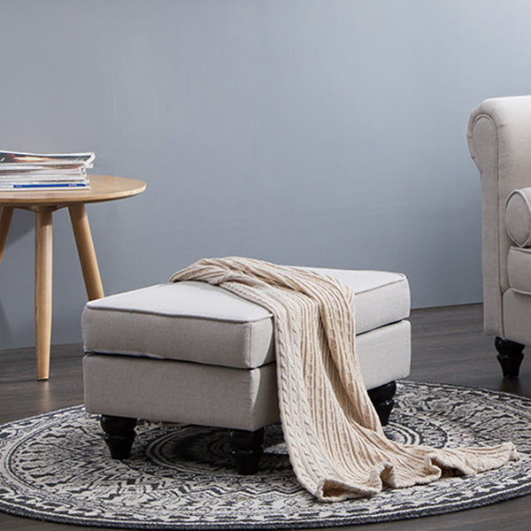 Modern Style Chaise Lounge Couch Solid Color Lounge Chair with Linen