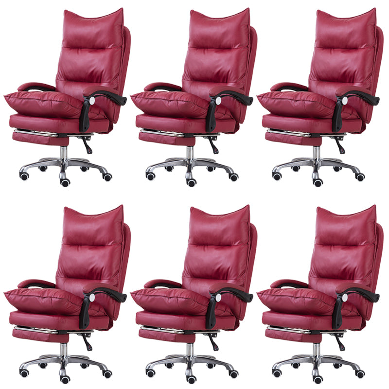 Modern Office Chair Leather Tilt Mechanism No Distressing Ergonomic Desk Chair