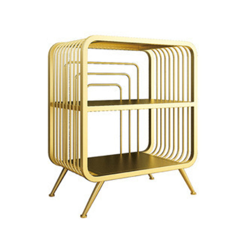 Glam Closed Back Shelf Bookcase Metal Book Shelf for Study Room