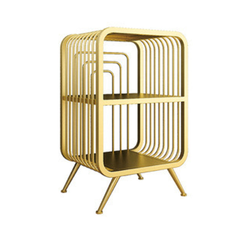 Glam Closed Back Shelf Bookcase Metal Book Shelf for Study Room