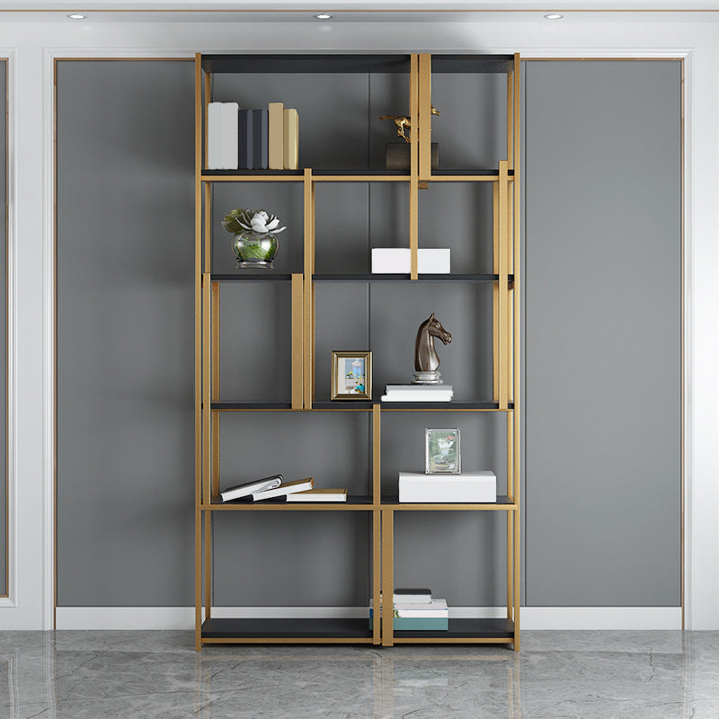 Glam Shelf Bookcase Open Back Metal Bookcase for Home Office