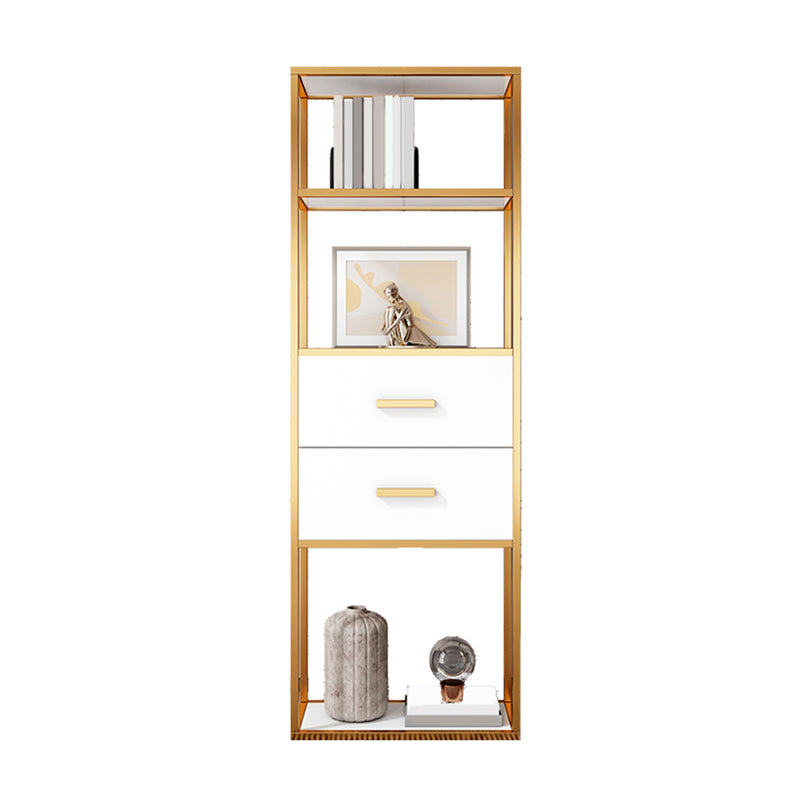 Glam Shelf Bookcase Metal Open Back Bookshelf for Study Room