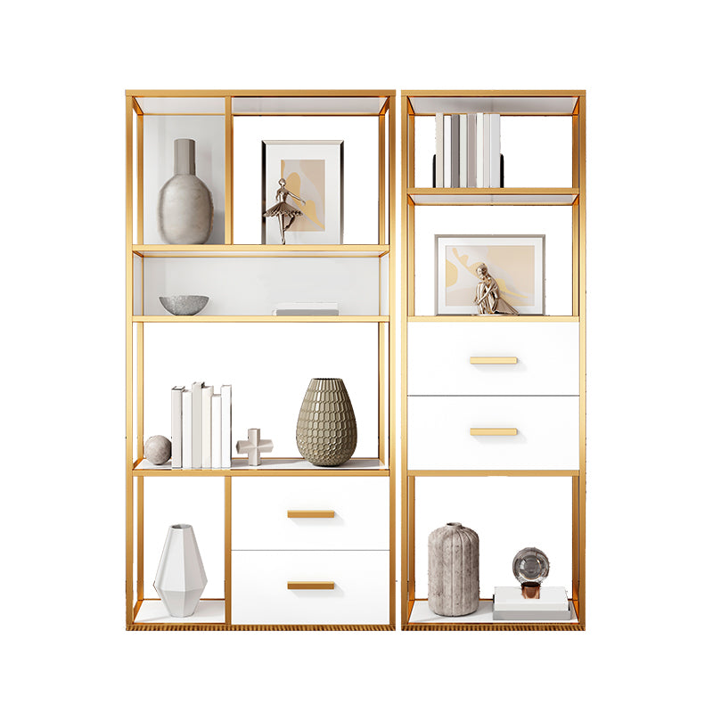 Glam Shelf Bookcase Metal Open Back Bookshelf for Study Room