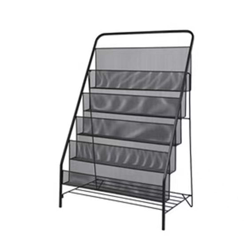 Glam Shelf Bookcase Closed Back Metal Book Shelf for Study Room